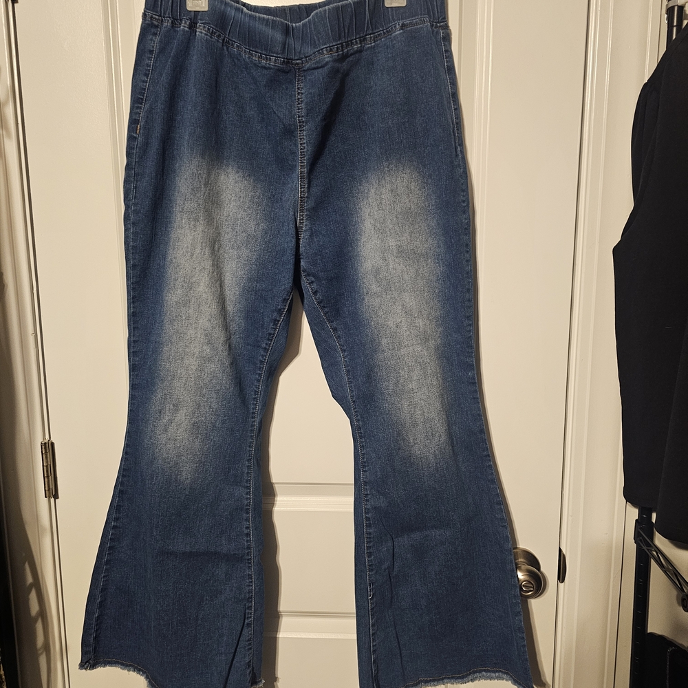 Plus Size Dark Blue Flare Jeans 3XL NEVER WORN!